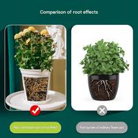Pot Tanam Plastik PP Bulat Modern Putih Hijau 15-28CM untuk Pembibitan Bunga, Tanaman Rumah, dan Kebun