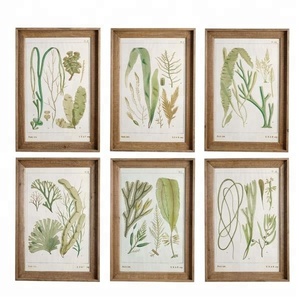 planta hojas pintura madera Rústico decoración de la pared arte para el hogar deco - Product Image 5