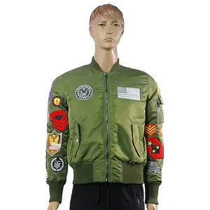 Chaqueta Bomber de manga raglán para hombre, diseño personalizado, edición MA 1, venta al por mayor