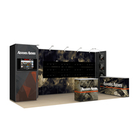 Stand d'exposition modulaire LuBan DIY en aluminium pour sublimation, 10x20/20x20, avec logo personnalisé, pour salon professionnel