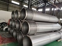 Tubería corrugada de acero inoxidable, compensador corrugado de metal, utilizado para sistemas HVAC