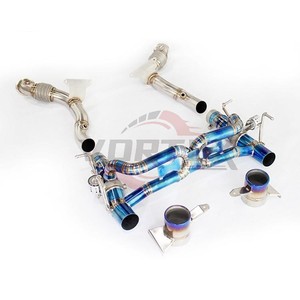 Sistema de Escape Completo Catback de Aleación de Titanio con Válvulas de Rendimiento, Precio de Fábrica Vortex, con Tubo de Bajada para Ferrari 488 - Product Image 2