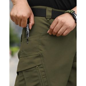 Pantalones Cortos Tácticos para Hombre, Duraderos, de Secado Rápido, Ligeros, para Senderismo y Actividades al Aire Libre, Sin Cinturón - Product Image 6