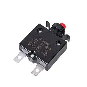 L1 tipo 3-50 amp push para redefinir bimetal, interruptor térmico sem fio, disjuntores para gerador, proteção contra sobrecarga, interruptor de fusível