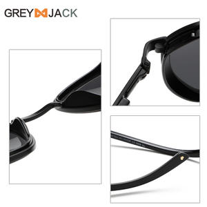 Lunettes de soleil unisexes Greyjack, monture noire en métal TR, verres TAC, protection UV400, pour la conduite, le cyclisme et les tenues tendance - Product Image 4
