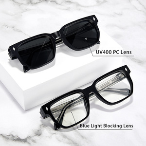 Gafas de Sol Rectangulares de Moda, Montura Completa, Lentes Degradadas, Protección UV400, Estilo Casual Unisex - Product Image 3