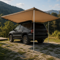 270 °   Camping-Vordachzelt für Outdoor-Camping Wasserdichtes Auto-Seitenmarkisenzelt Faltbares Dachzelt Hartschalen 4x4 Zubehör