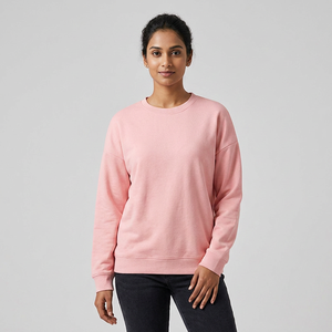 Felpa Pullover da Donna Tinta Unita Taglie Forti, Comoda e Casual da 300g/m², Abbigliamento Autunnale a Maniche Lunghe Senza Stampa - Product Image 2
