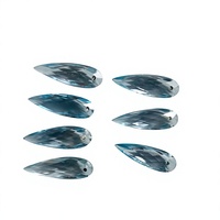 Natürliche Himmelblau-Topas-Edelsteine 6x15MM Birnenförmiger Briolette-Schliff Lose Edelsteine Zertifiziert von Drittanbietern Großhandel Gopika Exports Schmuck