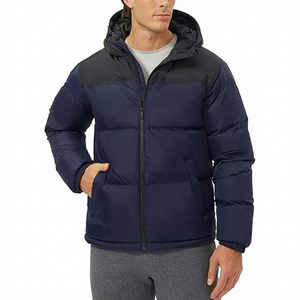 <b>Men's</b> Puffer Jacket <b>Winter</b> Insulated Puffer <b>Coat</b> with <b>Waterproof</b> Stand Collar and Hood Warm Lightweight Outerwear - Product Image 1