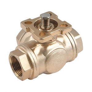 Vanne à boisseau sphérique motorisée électrique COVNA 3 voies en acier inoxydable CF8M 1000 WOG 12V à filetage femelle pour système d'irrigation OEM - Product Image 4