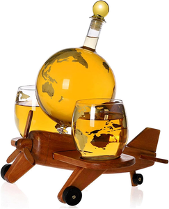 Quả Cầu <span class=keywords><strong>Whiskey</strong></span> <span class=keywords><strong>Decanter</strong></span> <span class=keywords><strong>Set</strong></span> Bằng Gỗ Máy Bay Đứng 1000Ml Chì Miễn Phí Pha Lê Thiết Kế Cổ Điển Handmade Món Quà Độc Đáo Cho Du Lịch <span class=keywords><strong>Whiskey</strong></span> - Product Image 6