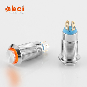 Abei 16/19/22/25/30 mét <span class=keywords><strong>LED</strong></span> thép không gỉ Mini Ngắn siêu mỏng IP66 IP65 không thấm nước momentary kim loại màu vàng đẩy nút Thiết bị chuyển mạch - Product Image 2