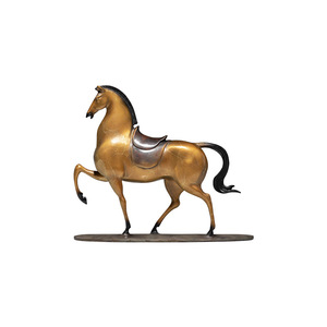 Copper Art Workshop Brass Horse <b>Ornament</b> Traditional Chinese Style Living Room Decoration Metal Animal Sculpture - Product Image 1