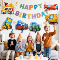 Nouveaux Ballons en Aluminium Véhicules de Construction : Excavatrices, Grues, Camions, Chariots Élévateurs – Fournitures de Fête d'Anniversaire pour Garçons, Décorations DIY