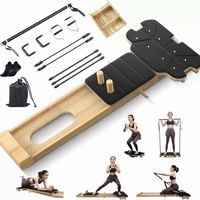 Machine d'entraînement Pilates Reformer portable sur mesure de haute qualité, avec plateau en bois haute densité, légère et pliable pour usage domestique et commercial