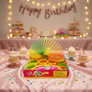 Cercle pliant en plastique en spirale arc-en-ciel, jouet classique et original pour enfants, idéal pour les cadeaux de fête - Product Image 4