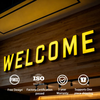 Dekorasi Toko 3D Akrilik Papan Nama Elektronik Kustom Huruf Channel Frontlit Tanda Luar Ruangan Huruf Bercahaya Logo Iklan