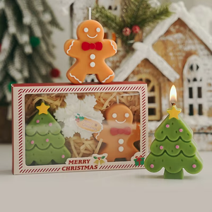 Set de Regalo Navideño Novedoso, Decoración para el Hogar, Copo de Nieve, Árbol de Navidad, Decoración de Aromaterapia, Cera de Soja Hecha a Mano - Product Image 1