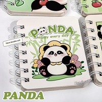 Bloc de Notas Espiral Panda con Diseño de Dibujos Animados, Cubierta de PP, Impresión Digital
