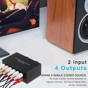 RCA Distributor HUB Stereo Switcher with 4 Out Selectors <strong>Video</strong> Splitters &amp; Converters R/L Stereo <strong>Switch</strong> 4 in <strong>2</strong> Out <strong>2</strong> in 4 Out - Product Image 4