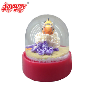 Toptan deniz hayvan Clownfish reçine plastik kar küresi - Product Image 2
