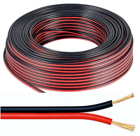 18 Awg Rouge Noir Ruban Plat Haut-Parleur Câble Haut-Parleur 18 20 Gauge Haut-Parleur Fil Audio Double Haut-Parleur Câble