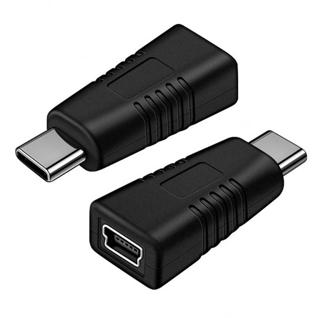 Mini USB Female to Type C Male Adapter Mini T Type Female to Data Cable Charging Adapter