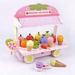 Educational Birthday Gift Wooden & Plastic Simulated Food Ice Cream Truck Kitchen <b>Toy</b> for 5 to 7 Years Unisex - Product Image 2