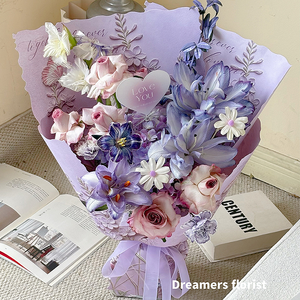 Papier d'emballage floral de <span class=keywords><strong>luxe</strong></span>, style peinture à l'huile, pour bouquets - Product Image 4