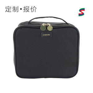 Custom Logo Leather Travel Portable <b>Makeup</b> Bag Cosmetic Box Three Colors Light <b>Case</b> with LED Mirror - Product Image 5