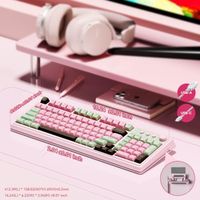 OEM ODM Wireless Gaming Keyboard Creamy Computer Keyboard 99 Key Membrane Keyboard with Number Pad RGB Backlit TriMod