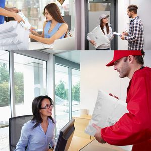 Opatique Trắng Poly vận chuyển túi phong bì tùy chỉnh A3/A4/B4/C5 kích cỡ cho giày vớ lông bưu phẩm - Product Image 6