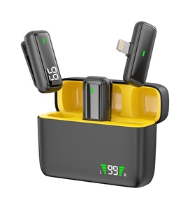 ไมโครโฟนไร้สายแบบหนีบปกเสื้อสำหรับ iPhone Android รุ่น Lav Mic Lens สำหรับถ่ายทอดสด บันทึกเสียงวิดีโอ พร้อมระบบตัดเสียงรบกวน - Product Image 1