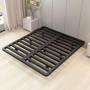 Modern Yüzer Karyola Çerçevesi Ev Metal Sanatı Çıtalı Kalınlaştırılmış Kumaş Döşeme Katlanabilir Uzatılabilir 2.0m Oturma Odası - Product Image 3