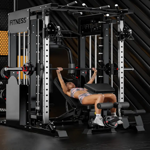 Équipement de fitness à domicile unisexe, rack de squat multifonctionnel, machine Smith en acier, entraîneur multi-stations pour les jambes et les épaules A6050 - Product Image 2