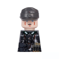 Pandabricks, Figuras de Soldados Alemanes Militares de la Segunda Guerra Mundial, Bloques de Construcción, Ladrillos, Ejército de EE. UU., Reino Unido, Rusia, Oficiales de Guerra, Armas, Juguetes