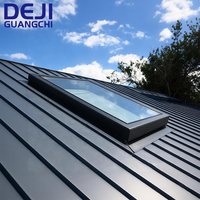 Puits de lumière électrique automatique en aluminium coulissant et pliant, couverture de toit en verre pliable pour maison