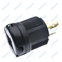 Prise de verrouillage à montage encastré L6-30R NEMA, prise/sortie à verrouillage par torsion pour générateur, mise à la terre 30 A 250V 2 pôles 3 fils