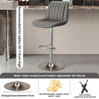 Tabouret de bar pivotant et réglable en hauteur, style nordique moderne, avec pieds électroplaqués, dossier, pour comptoir de cuisine, en cuir anti-griffures pour chat