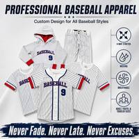Pantalon de baseball personnalisé FQ, entièrement boutonné, en polyester, anti-humidité, respirant, sublimé, uniforme d'entraînement d'équipe, vente en gros