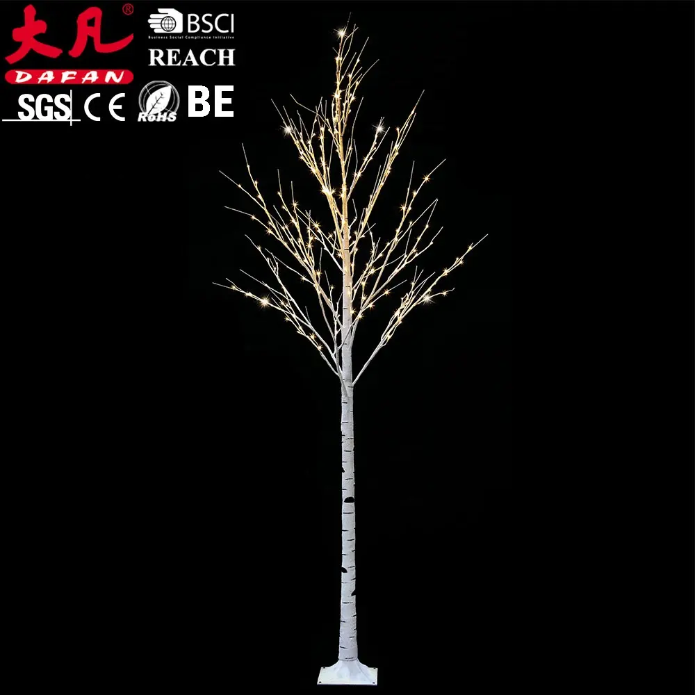 new fashion 240cm artificial birch christmas outdoor waterpoof led decoration tree light