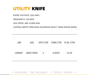 <span class=keywords><strong>Scie</strong></span> sauteuse électrique filaire à vitesse variable 800-3100 tr/min, changement de lame sans outil, coupe bois 85 mm, acier 8 mm, aluminium 10 mm - Product Image 3