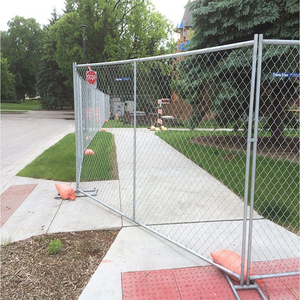 Diamond <b>Mesh</b> Square Hole Welded Iron <b>Wire</b> Cyclone Fence Galvanized Easily Removable Chain Link - Product Image 3