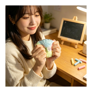 Sphère anti-stress tactile en Mochi cristallin et croustillant, compagnon de bureau, accessoire de relaxation pour le voyage, doux - Product Image 5