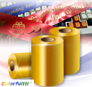 Muestra gratis de cera/resina de transferencia térmica de la cinta/hermano id/Negro caliente estampado de papel de aluminio para etiquetas/etiqueta de crédito/tarjeta de regalo/impresoras de inyección de tinta - Product Image 5