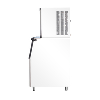 180kg/24H Machine à glace commerciale entièrement automatique Machine à glace fendue en acier inoxydable 1600W