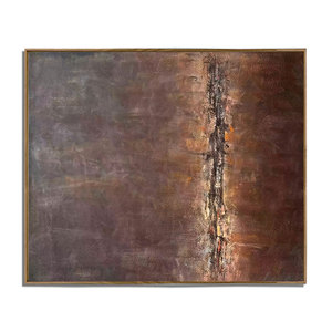 オリジナルアート手作りブロンズカラー石膏レリーフビンテージ壁アート幾何学的抽象的な<span class=keywords><strong>3D</strong></span>テクスチャ絵画 - Product Image 2