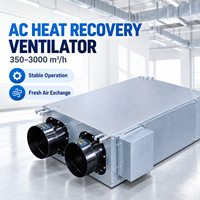 Ventilateur d'air frais 1200m³/h avec récupération de chaleur totale et filtration multicouche, vitesse fixe AC
