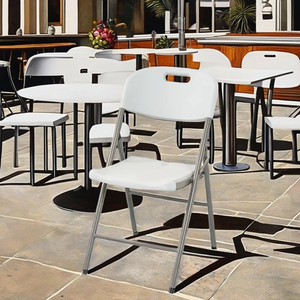 Wholesale Foldable <strong>White</strong> Plastic Resin Garden <strong>Chair</strong> Portable <strong>Folding</strong> <strong>Chairs</strong> for Wedding Home Office Hospital for Living Room - Product Image 3